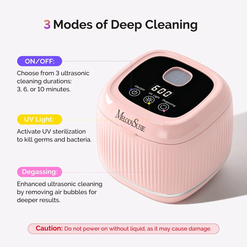 MelodySusie Manicure Ultrasonic Uv Cleaning Box Pink