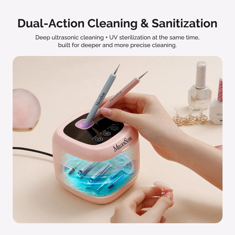 MelodySusie Manicure Ultrasonic Uv Cleaning Box Pink