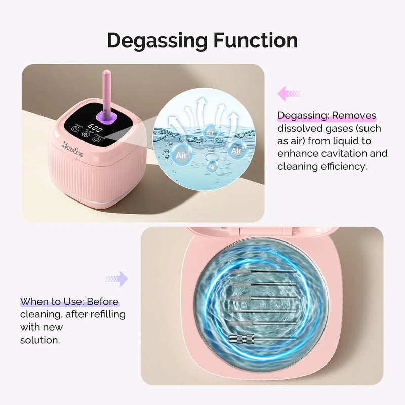 MelodySusie Manicure Ultrasonic Uv Cleaning Box Pink