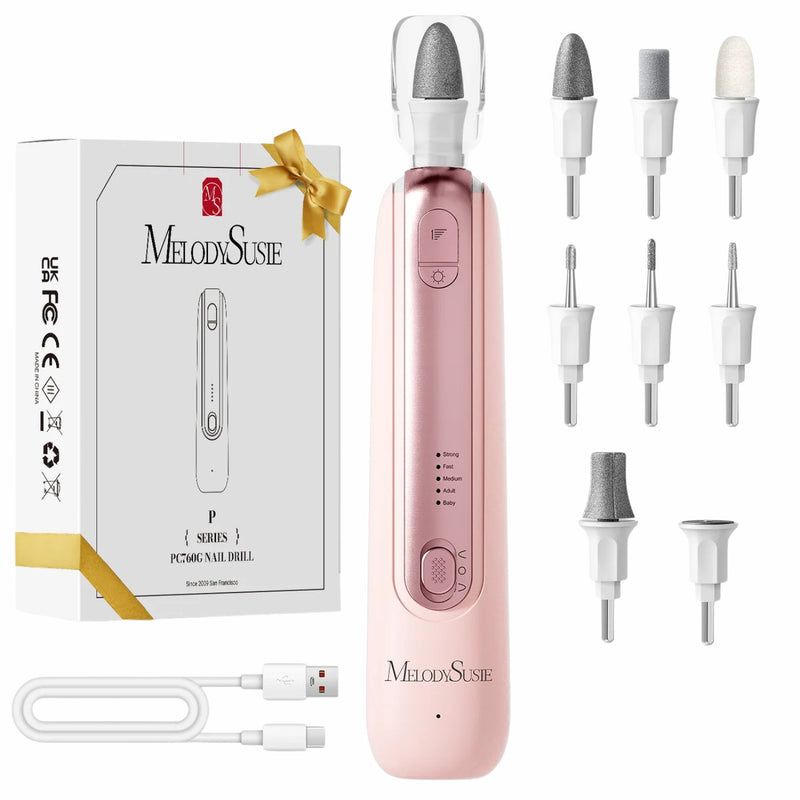 MelodySusie PC760G Manicure & Pedicure Nail Drill Kit 4.600RPM Pink