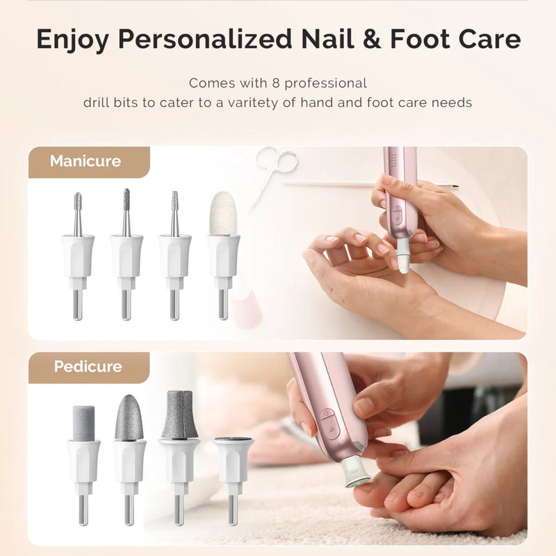 MelodySusie PC760G Manicure & Pedicure Nail Drill Kit 4.600RPM Pink