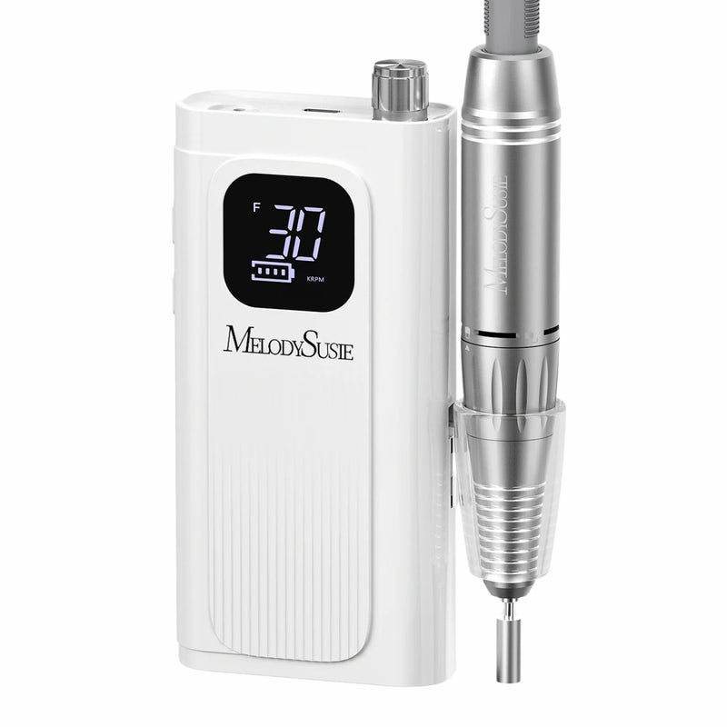 MelodySusie SC300F Clip On Rechargeable Nail Drill 30.000RPM White