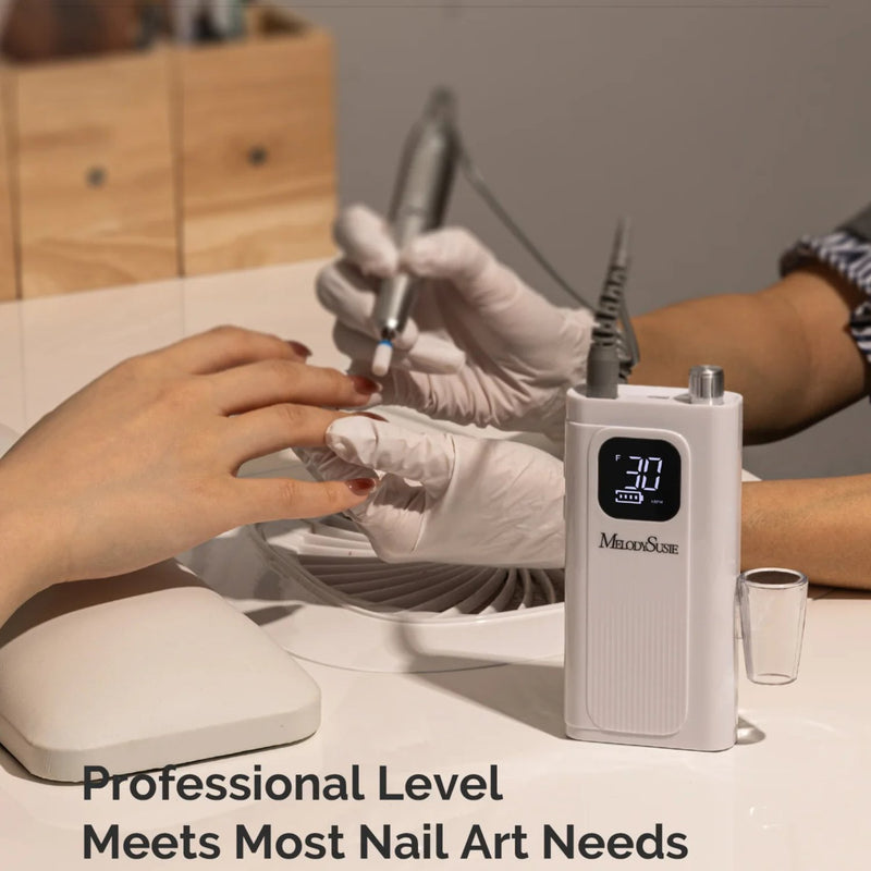 MelodySusie SC300F Clip On Rechargeable Nail Drill 30.000RPM White