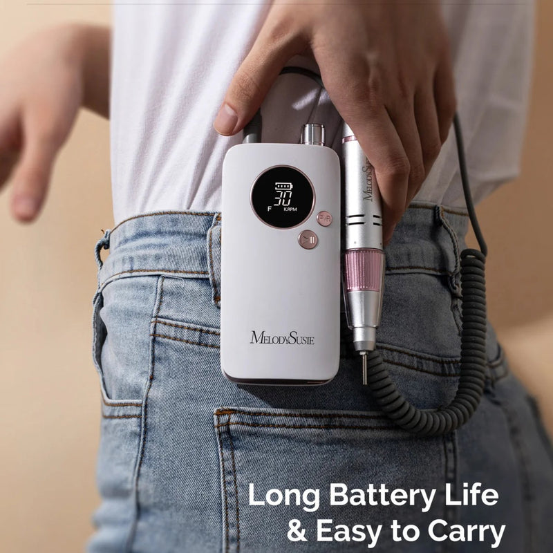 MelodySusie SC320F Clip On Rechargeable Nail Drill 30.000RPM Pink