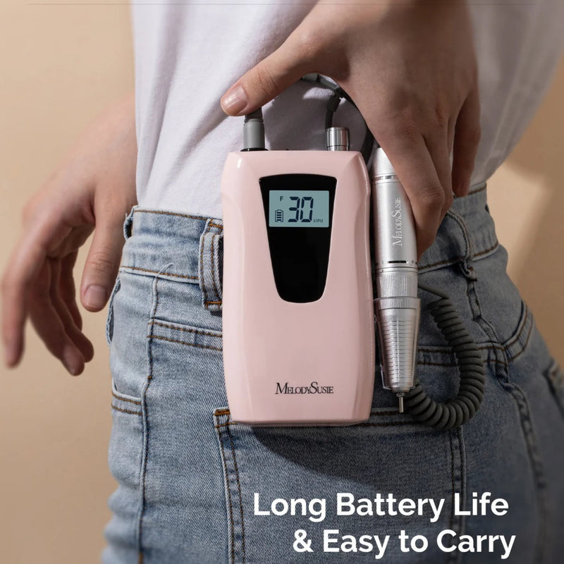 MelodySusie Selene SC320D Clip On Rechargeable Nail Drill 30.000RPM Pink