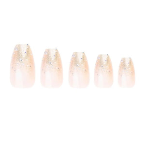 Coffin Moonlight Ombre Nails