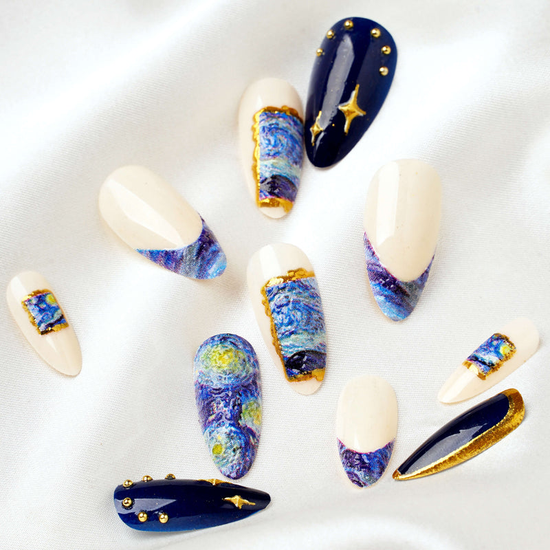 Never Have I Ever Press-On Nails Van Gogh The Starry Night