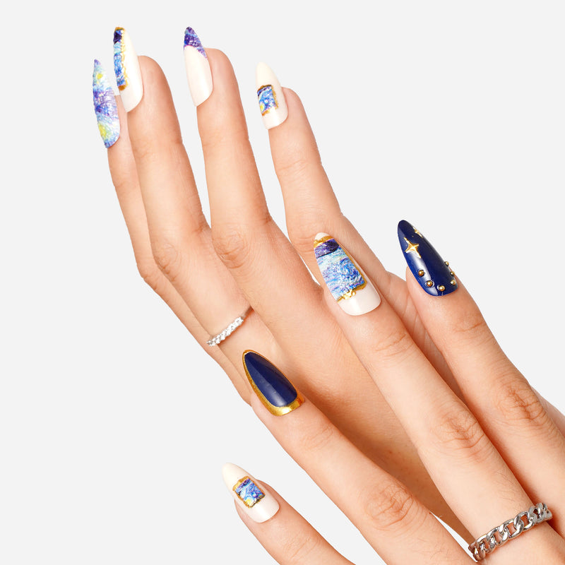 Never Have I Ever Press-On Nails Van Gogh The Starry Night