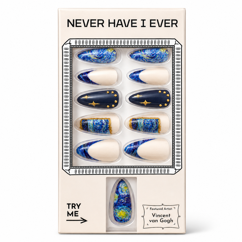 Never Have I Ever Press-On Nails Van Gogh The Starry Night