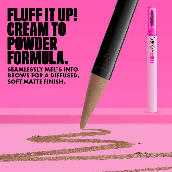 NYX Professional Makeup Fluff N Snatch Powder Pen Cool Ash Brown, wenkbrauwpen met cream-to-powder formule