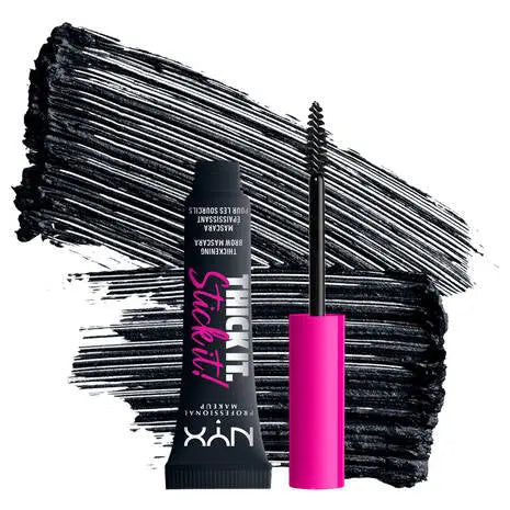 NYX Professional Makeup Thick It. Stick It! Brow Gel 08 Black, getinte wenkbrauwgel, foto 3 van 4