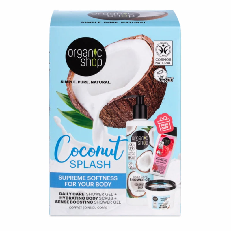 Organic Shop Coconut Splash Supreme Softness for the Body, cadeauset met douchegels en body scrub