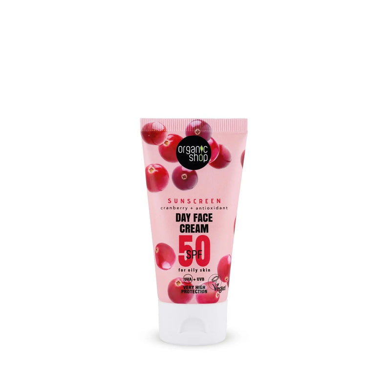 Organic Shop Sunscreen SPF 50 Day Face Cream Oily Skin