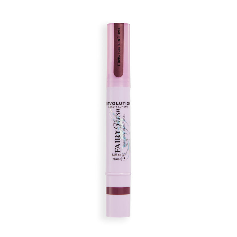 Revolution Fairy Flush Blush Stain Eternal Bond, lila tube met dop in diep bessenroze