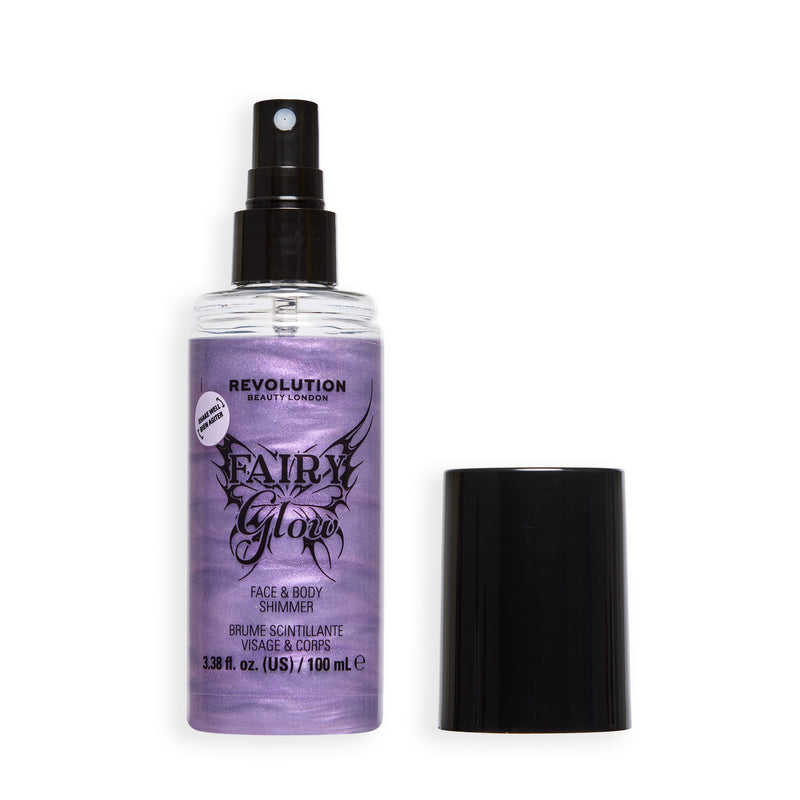 Fairy Glow Glitter Spray zonder dop met de spraykop zichtbaar