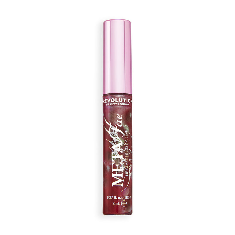 Revolution Meta Fae Lip Glaze Pink Peril, tube in framboosroze met roze dop