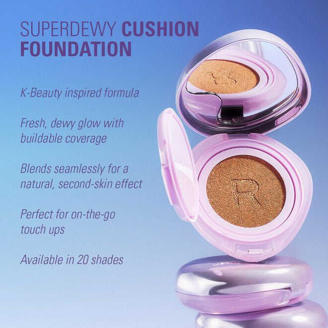 Revolution Superdewy Cushion Foundation Medium Neutral, lichte foundation met glow, foto 4 van 10