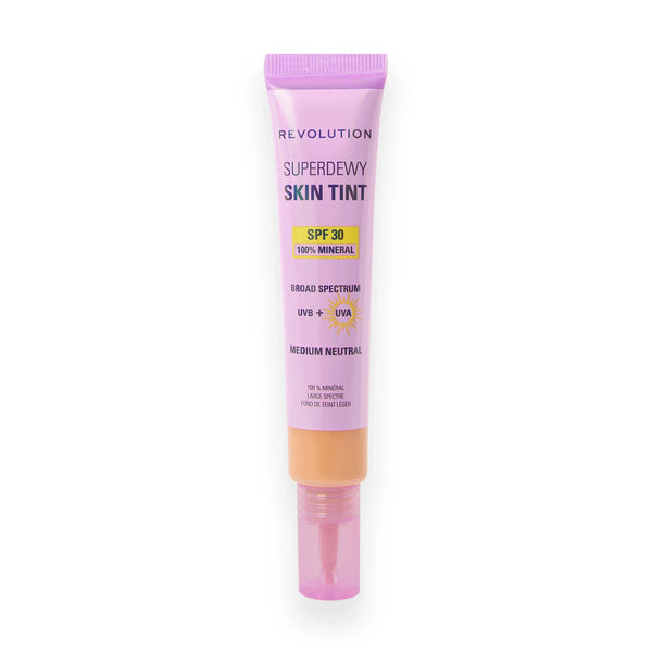 Revolution Superdewy SPF30 Skin Tint Medium Neutral, lichte foundation met SPF30