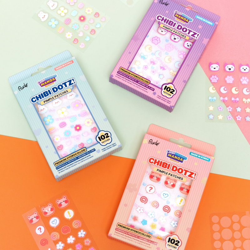 Rude Cosmetics Chibi Manga Collection Chibi Dotz! Pimple Patches Usagi Bloom, hydrocolloïde patches voor puistjes, foto 3 van