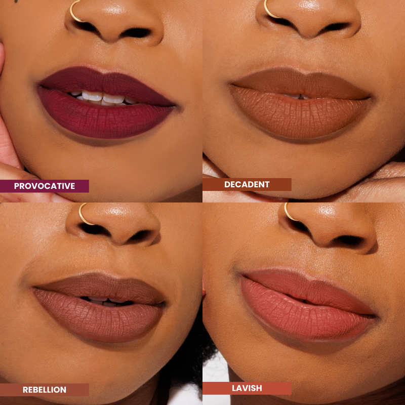 Rude Cosmetics Roaring 20's Matte Lipstick Lavish, matte lipstick in een diepe tint, foto 2 van 6