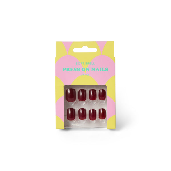 Soft Spell Press On Nails Cherry Noir