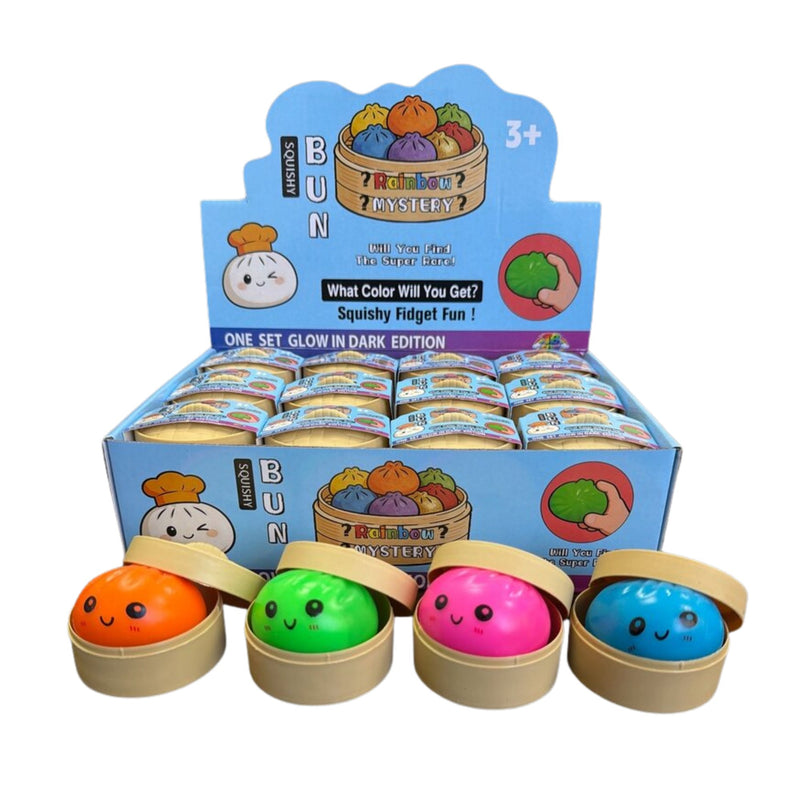 Squishy Mystery Dumpling Glow in the Dark Small, zachte knijpfiguur die oplicht in het donker, foto 2 van 2