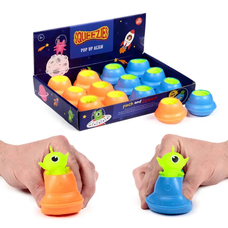 Squishy Mystery Pop Up Alien UFO Squishy, mystery squishy met pop-up alien