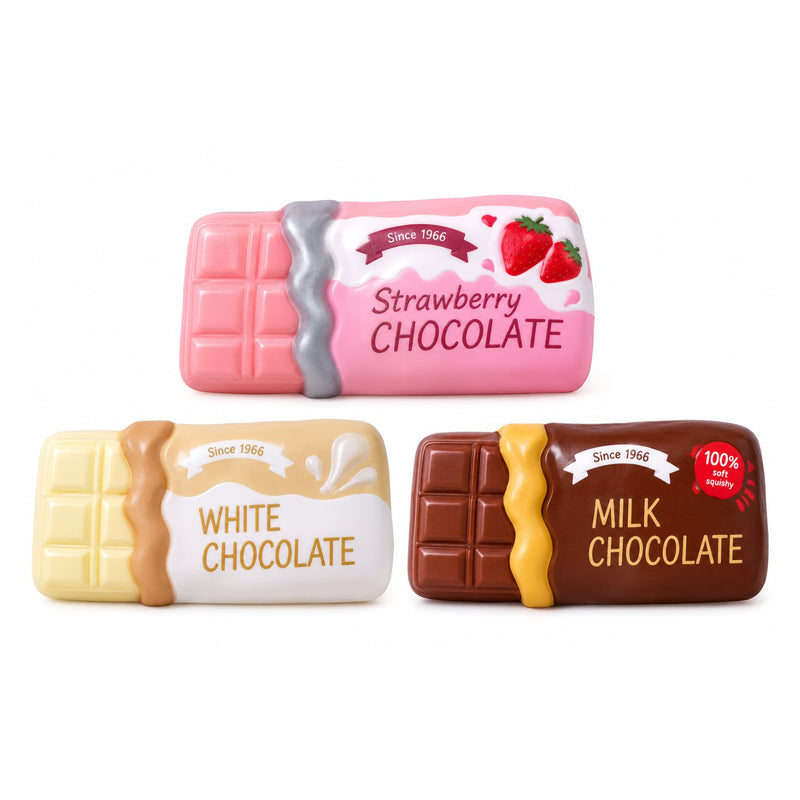 Squishy Mystery Slow Rise Chocolate Bar Squishy, zachte squishy in chocoladereep-vorm