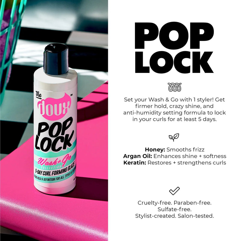 The Doux Pop Lock Curl Forming Glaze, krulvormende hair glaze met stevige hold