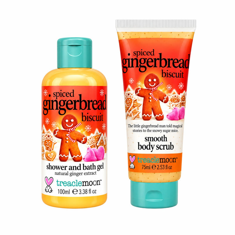 Treaclemoon Spiced Gingerbread Biscuit Treats, cadeauset met showergel en body scrub
