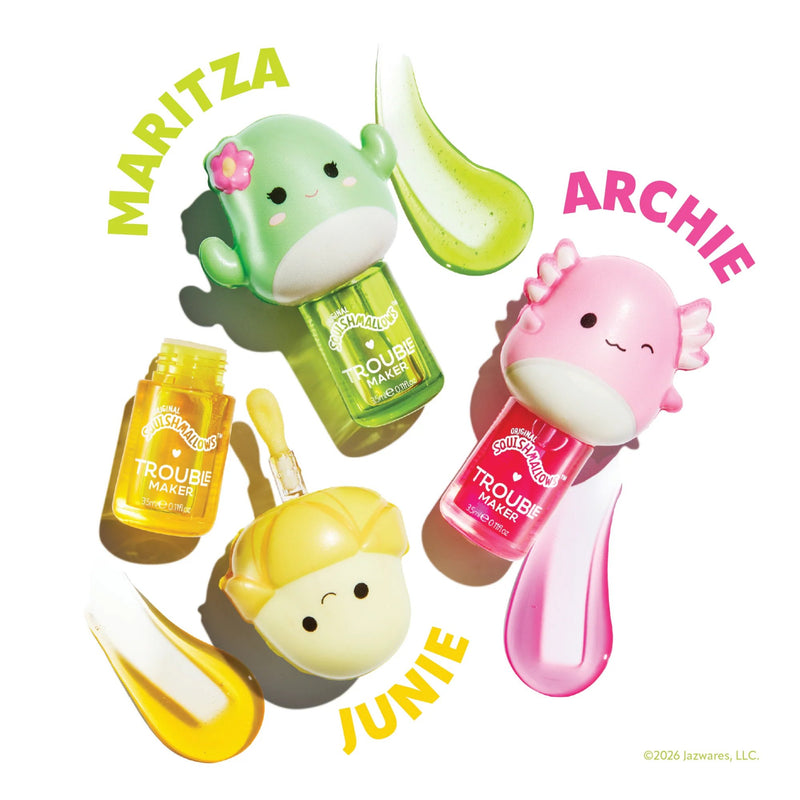 Trouble Maker X Squishmallows Junie The Banana Melt Down Lip Oil With Snug