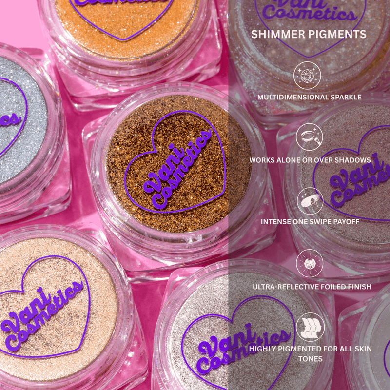 Vani Cosmetics Shimmer Pigment Moonchild, zilveren shimmer pigment voor de ogen, foto 6 van 8