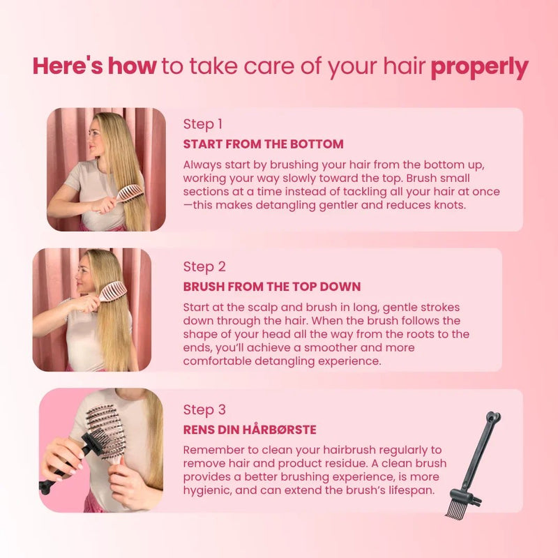 Yuaia Haircare Curvy Brush with Boar Bristles Soft Espresso, borstel voor glanzend haar, foto 5 van 8